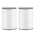 thumbnail image 1 of Unique Bargains 2 Pack Thin Waxed Thread 137 Yards 0.55mm Polyester String Cord for Machine Sewing Hand Quilting Weaving, White, 1 of 5