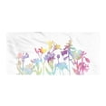 thumbnail image 1 of Floral Gym Towel, Silhouette Look Color Change Floral Modern Watercolor Prairie Spring Look, One-Sided Quick Dry Microfiber for Beach Fitness & Swimming, 60" x 30", Multicolor, by Ambesonne, 1 of 2