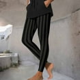 thumbnail image 5 of GERsome Womens Leggings Striped Footless Stretchy Tights Pants Workout Leggings Funny Graphic High Waist Party Leggings Size S, 5 of 9