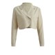 thumbnail image 3 of Lucakuins - Chaqueta tipo americana para mujer, manga larga, cuello de solapa, parte delantera abierta, top corto informal de otoño sólido Lucakuins  moda, 3 of 7