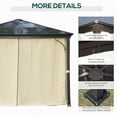 thumbnail image 6 of Outsunny 10' x 10' Aluminum Patio Gazebo Canopy w/ Polycarbonate Hardtop Roof, 6 of 10