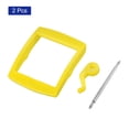 thumbnail image 3 of Unique Bargains Watch Strap Clasp Replacement Plastic Buckle for 20mm Width Watch Bands Yellow 2 Pack, 3 of 5