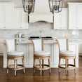 thumbnail image 6 of Maven Lane Pullman Wooden Swivel Kitchen Bar Stool, Weathered Oak, Set of 4, 6 of 6