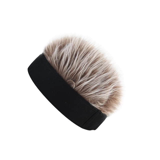 Maytalsory Bonnet Unisexe avec Perruque Mode Sans Bord Noir Café
