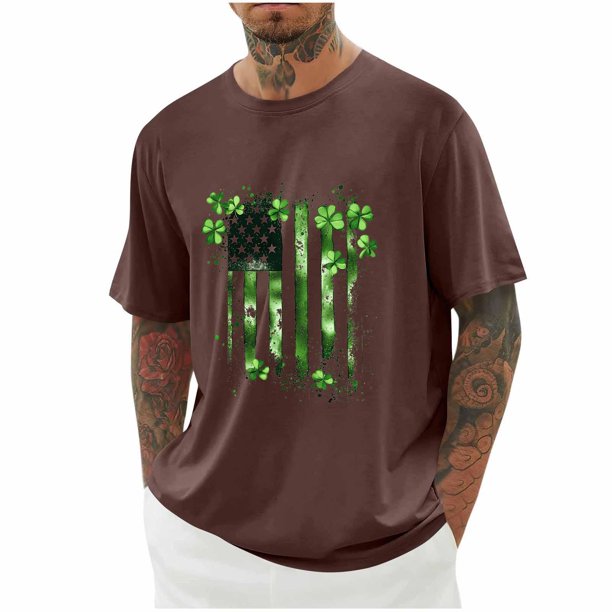 Tops para hombre, blusas y camisas de cuello redondo y manga corta para hombre, blusas casuales de moda con cuello redondo y manga corta para hombre, blusas para hombre