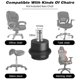 thumbnail image 5 of Office Chair Replacement Wheels - 5pcs Swivel Caster Wheels For Fixed Stationary Castors Banmo, 5 of 5