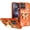 Cosmic Orange, variant on For Motorola Moto G 5G 2025 Splendid Glitter Butterfly Design Stand with Metallic Edges Hybrid Case - Teal