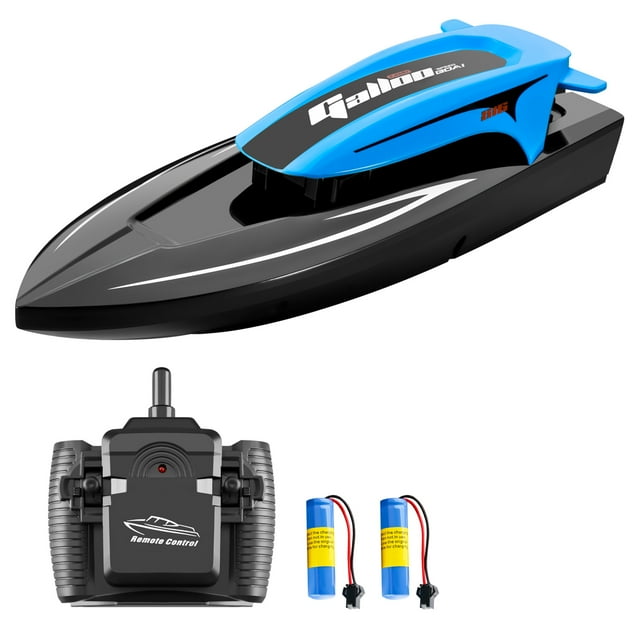 Amdohai Remote Control Boat, 2.4G 20km/h High-speed Waterproof Remote Control Speed Boat with LED Lights
