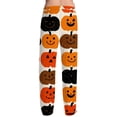 thumbnail image 6 of Domzest Halloween Pajama Pants Men Pumpkin Ghost Bat Print Wide Leg Pj Bottoms Drawstring Elastic Waisted Funny Sleepwear Ginger XXL, 6 of 7