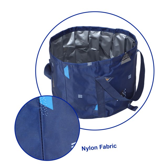 Cubo plegable portátil, contenedor de agua para lavabo portátil plegable multifuncional de 14L para baño de pies, lavado de autos, pesca
