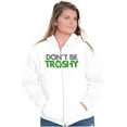 thumbnail image 3 of Don't Be Trashy Reduce Reuse Recycle Unisex Fleece Graphic Zip Up Hoodie Brisco Brands 4X, 3 of 5