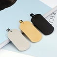 thumbnail image 4 of ✪ Black Gold Sliver Tag Pendant Necklace with Chunky Chain Dog Tag Pendant, 4 of 17