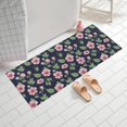 thumbnail image 2 of Pioneer Flower Floral Print Pattern Bathroom Rugs Mat, Non Slip Microfiber Bathroom Rug with Rubber Backing, Soft Mats for Bathroom Floor Tub Shower, 24"x60", 2 of 5
