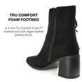 thumbnail image 4 of Journee Collection Womens Noriah Tru Comfort Foam Inside Zip Stacked Heel Booties, 4 of 6