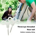 thumbnail image 5 of TNOBHG Earth Nails Stainless Steel Three-eye Thread Ground Anchors for Camping Hiking More Set of 2 Three Eye Threaded Floor Nails, 5 of 8