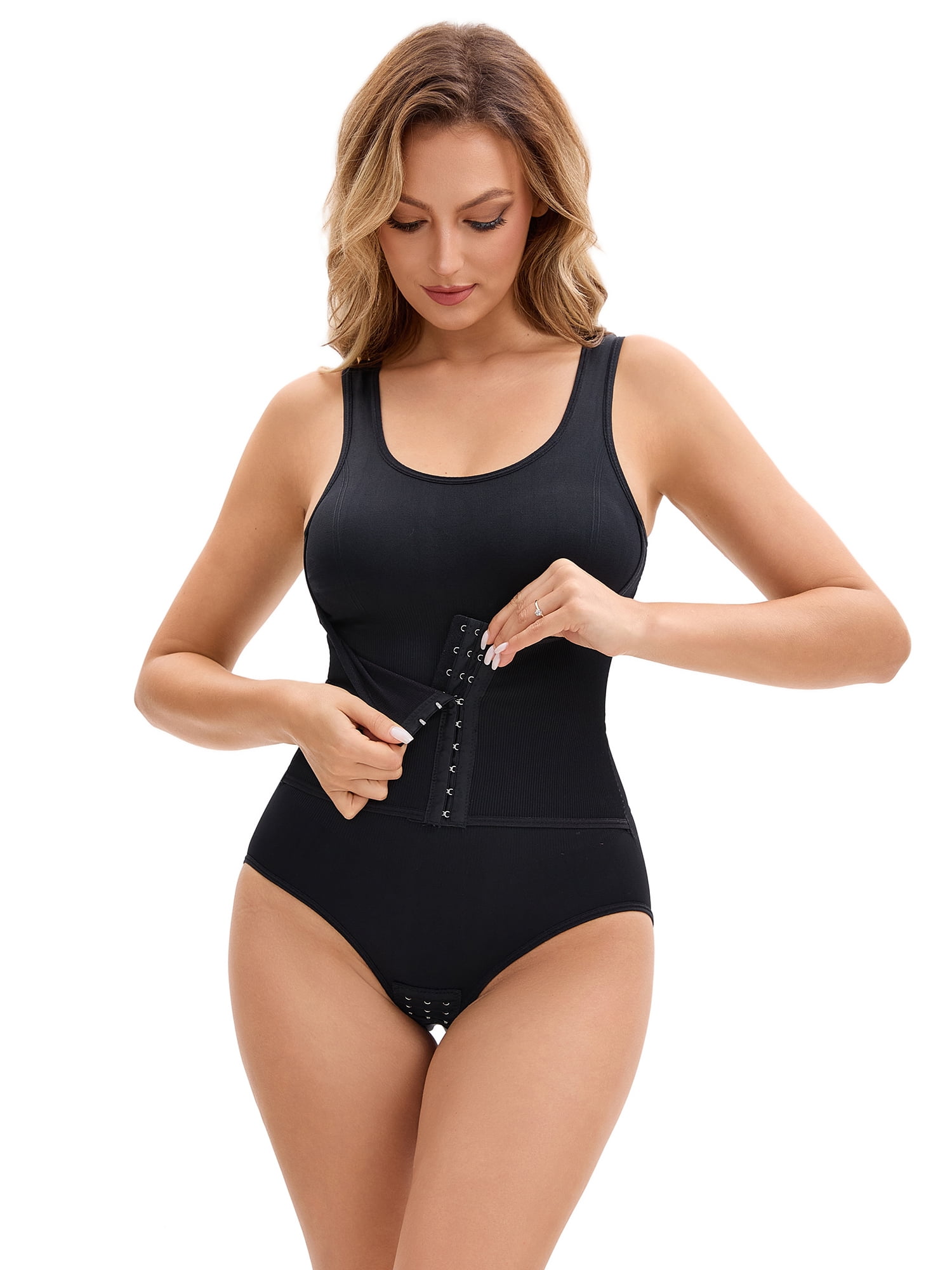 DARING DIVA Waist Cincher Body Shaper Butt Bodysuit L Black