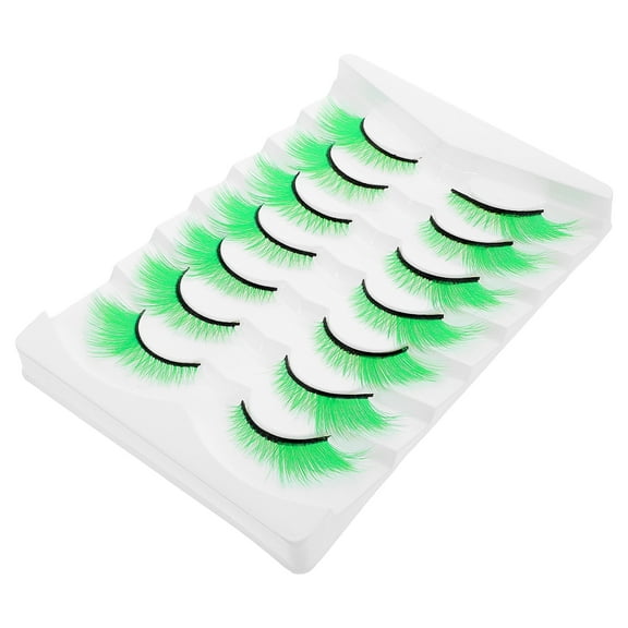 7 Pairs St. Patrick's Day Irish Jumbo Curl False Eyelashes for Dramatic Party, Stage, Masquerade & Costume Looks
