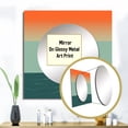 thumbnail image 3 of Designart "Minimalistic Solitary Landscape VI" Minimalism Square Mirror Wall Decor Transitional - Large Orange Square Bathroom Mirror - Square Printed Wall Mirror Art, 3 of 5