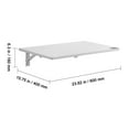 thumbnail image 4 of KFFKFF Wall-Mounted Folding Desk, 23.62" x 15.75" Drop-Down Table, Space-Efficient Floating Desk with Metal Bracket, Multi-Use Foldable Desk, Perfect for Office, Kitchen, Dining, Bar - White, 4 of 9