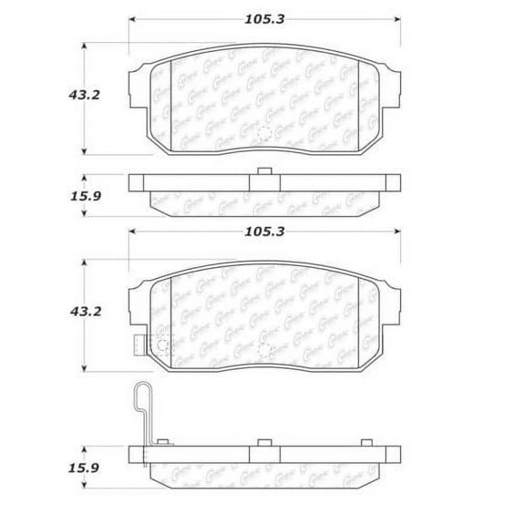 Centric Brake Pad Set, #100-08470