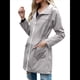 thumbnail image 1 of Chaqueta Impermeable Ligera para Mujer, con Capucha, Mangas Largas y Cremallera, para Actividades Al Aire Libre Gris L, 1 of 8