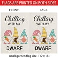 thumbnail image 3 of Easter Gnome Garden Flag - 12x18 Inch Double Sided Happy Easter Day Funny Bunny Gnome Garden Flags for Indoor Outside Holiday Yard Decoration, 3 of 6