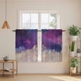thumbnail image 3 of Night Sky Stars Kitchen Curtains, Shooting Star Cloud Galaxy Light Filtering Window Curtain Panels, 2Pcs Rod Pocket Window Treatments Set for RV Dining Room Study Room 42x45 Inches, 3 of 9