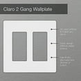 thumbnail image 2 of Lutron Claro 2 Gang Decorator/Rocker Wallplate, Gloss, Almond (1-Pack) | CW-2-AL, 2 of 3