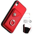 thumbnail image 4 of TECH CIRCLE For iPhone XR Wallet Case with Card Holder,360°Rotation Finger Ring Holder Kickstand Protective RFID Blocking PU Leather Flip Cover for Apple iPhone XR 6.1" 2018,Red, 4 of 7