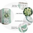 thumbnail image 6 of Eucalyptus Leaves Shower Curtain Sage Green Eucalyptus Leaf Flower Shower Curtains for Bathroom Decor Vases Floral Shower Curtain Sets with Hooks Waterproof Fabric Bath Curtain Extra Long 72" X 84", 6 of 6