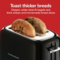thumbnail image 3 of Hamilton Beach 2-Slice Toaster with Extra-Wide Slots, Toast Boost, and Removable Crumb Tray, Black, 3 of 9