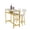 White+Gold, variant on 3-Piece Bar Table Set,Bistro Kitchen Table Sets with Metal Frame & Storage Rack,Modern Counter Height Table with 2 Stools for Kitchen, Dining Room, Living Room,