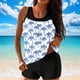 thumbnail image 1 of Tankini para mujer, estampado sin posición, sin aros, con almohadillas extraíbles, cordón ajustable, conjunto de tankinis separados, traje de baño de dos piezas para mujer, trajes de baño tankini para, 1 of 6