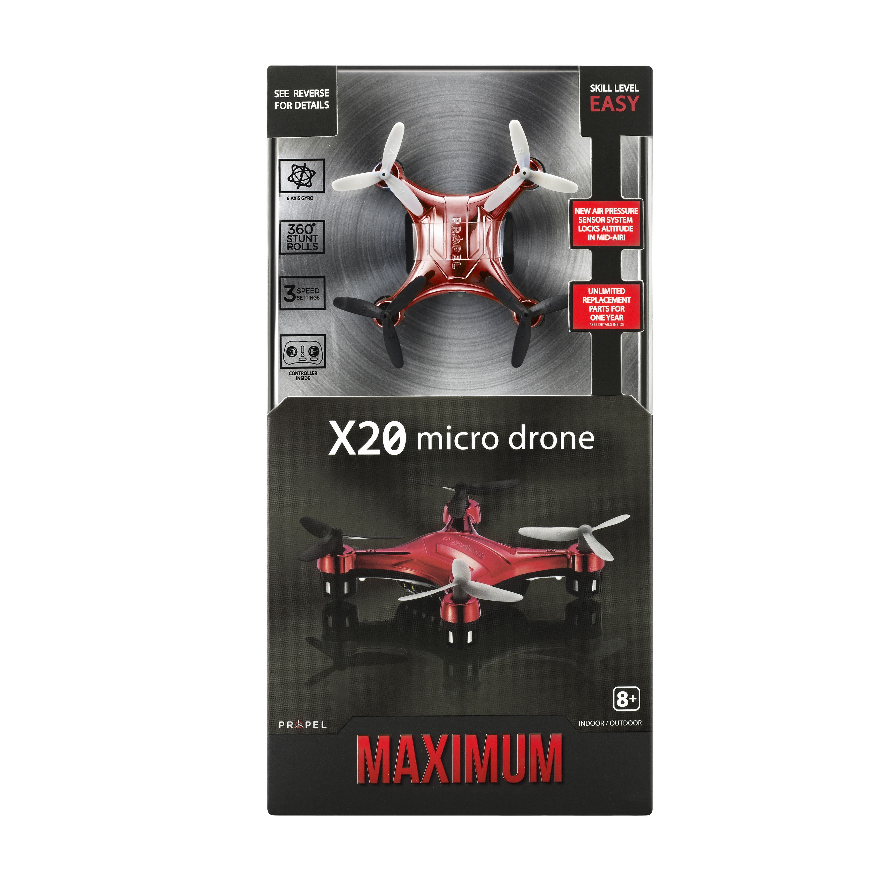 Micro Drone- Red - Walmart.com