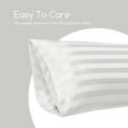 thumbnail image 3 of MR&HM Satin Body Pillow Case, Satin Body Silk Pillowcase for Hair and Skin,20x54, Ivory Striped, 3 of 5