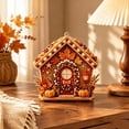 thumbnail image 5 of Racsoh Wooden Thanksgiving Hanging Ornament, House Shaped DIY Diamond Art Kit, Handmade Fall Craft Decoration, for Home Wall Door Tabletop (B), 5 of 5