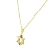 thumbnail image 2 of 925 Sterling Silver Yellow Gold-Tone Jewish Star of David Multicolor CZ Pendant Necklace, 18", 2 of 2