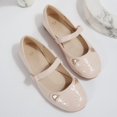 thumbnail image 3 of Rexoro Girls' Mary Jane Flats Kid Party Dress Shoes Princess Girl Shoes with Bow & Decor for Wedding Birthday Nude Cat 9 Toddler, 3 of 6