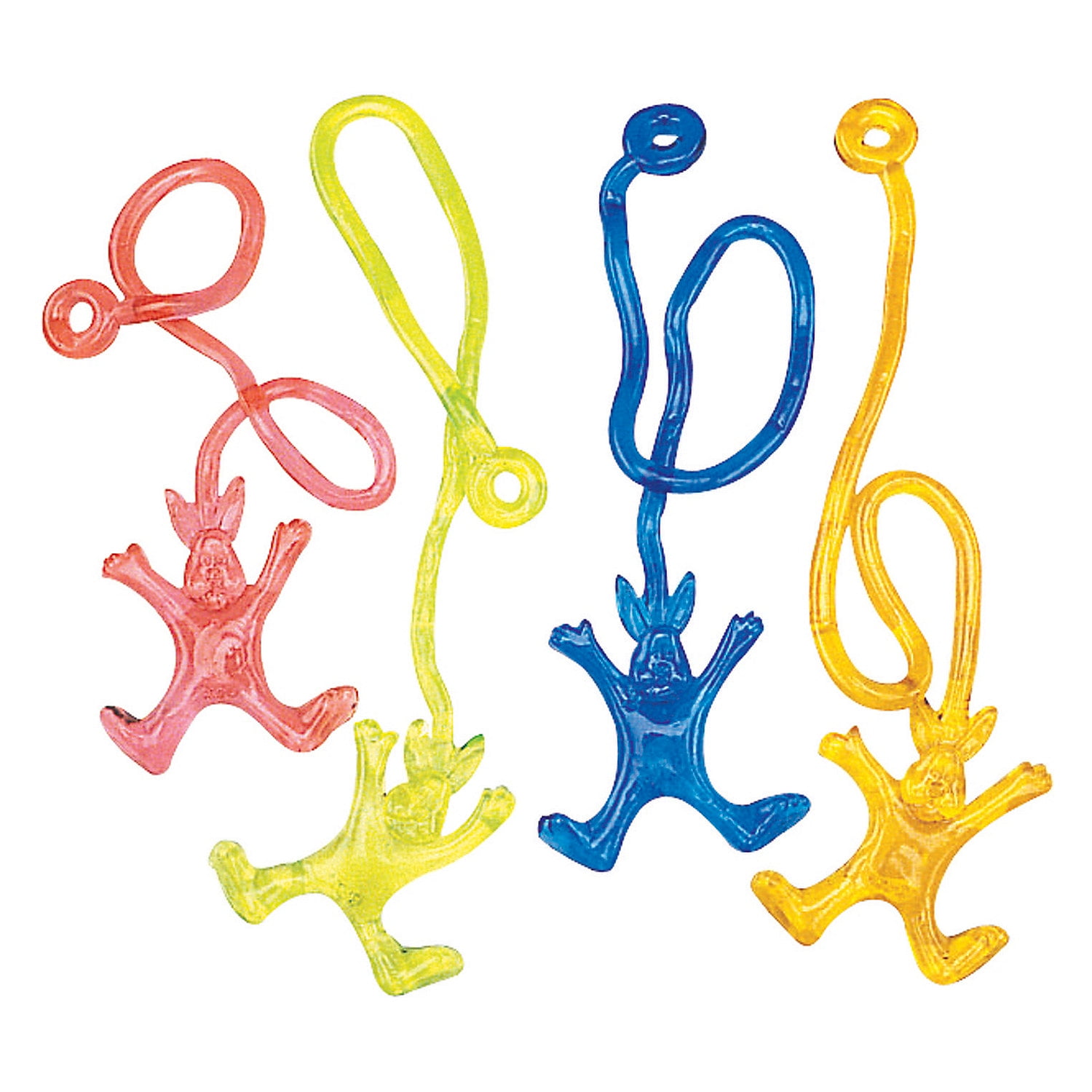 Sticky Bunny On Ring Party Favors 12 Pieces