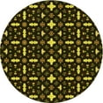 thumbnail image 1 of Ahgly Company Indoor Square Patterned Dark Yellow Green Area Rugs, 3' Square, 1 of 6