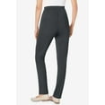 thumbnail image 2 of Woman Within Plus Size Tall Knit Hassle-Free Pull-On Elastic-Waist Pants, 2 of 5