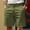 Army Green, variant on Mens Mid Rise Khaki Dress Casual Shorts, Button Waist Minimalist Cut Breathable Commuter Bottoms White M