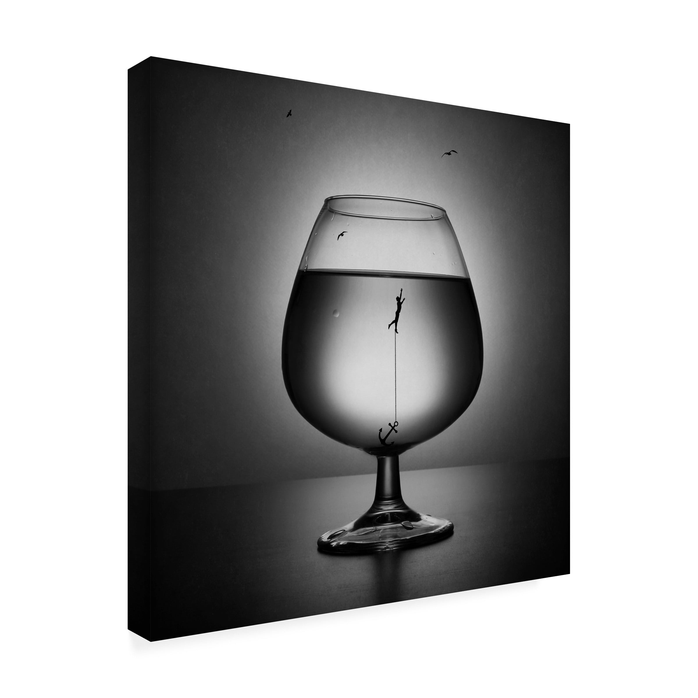 Victoria Ivanova 'Alcoholism The Drowning' Canvas Art