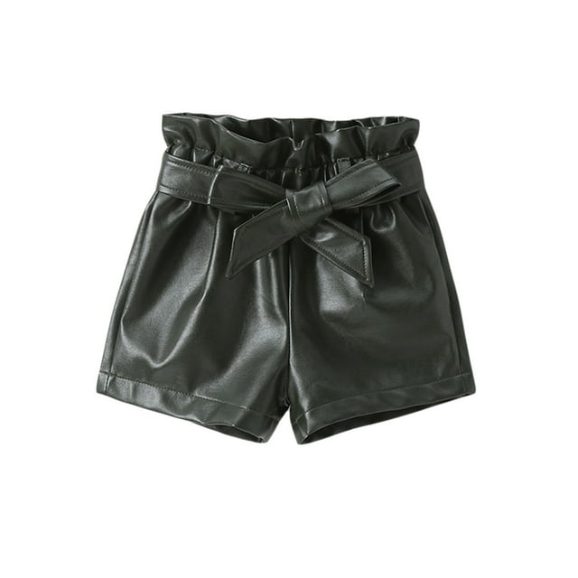 SAYOO Pantalones cortos de cuero para niñas pequeñas SAYOO moda