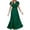 Dark Green, variant on HJYCHN Women's V-Neck Short Sleeve Casual Dress with Ruffled Detail and Included Necklace for Everyday Spring Wear Pink S
