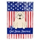 thumbnail image 1 of Caroline's Treasures BB3118GF Patriotic USA English Bulldog Banderas blancas de tamaño de jardín para exteriores Caroline's Treasures BB3118GF, 1 of 1