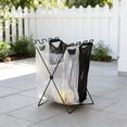 thumbnail image 5 of Foldable Garbage Bag Holder, Portable Trash Bag Stand with 8 Hooks for Kitchen, Outdoor, Picnic, BBQ, Iron Frame Collapsible Waste Bin Rack, Black, 5 of 6