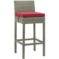 thumbnail image 1 of Modway Tabouret de Bar pour Mobilier de Patio Extérieur en Osier avec Conduit, 1 of 4