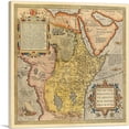 thumbnail image 1 of ARTCANVAS Africa 1573 Canvas Art Print by Abraham Ortelius - Size: 18" x 18" (1.50" Deep), 1 of 9
