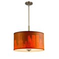 thumbnail image 3 of Woodbridge Lighting Drum 18" 3Lt Wood Pendant in Bronze/Veneer Brulee, 3 of 5
